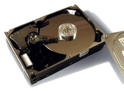an open hard drive